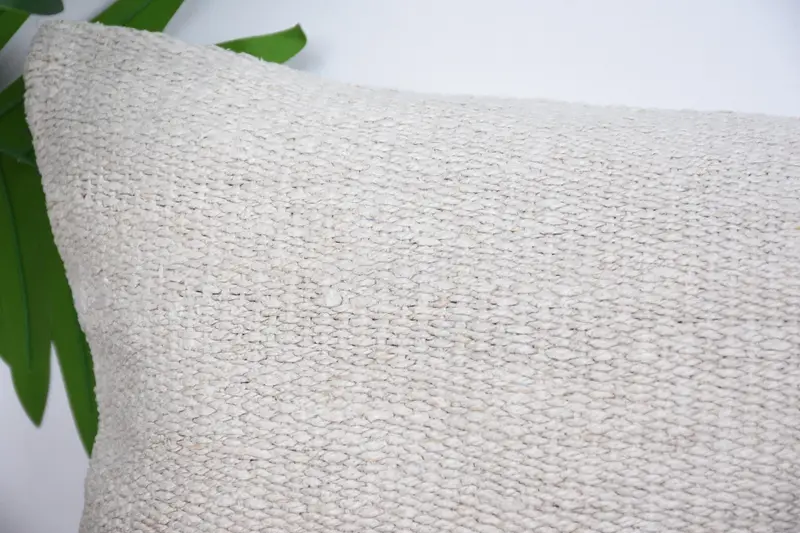 Ethnical Kilim Rug Pillow, Cushion Case, Decorative Bolster Pillow Cover, Handmade Kilim Cushion, 10x20 White Cushion, Turkish Pillow - 2