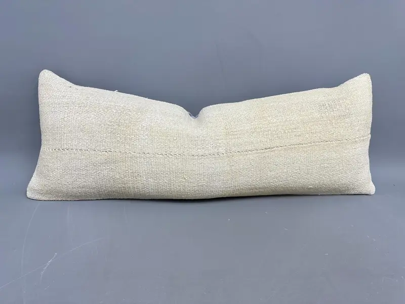 Almohada de lanzamiento Kilim tejida a mano, almohada patchwork vintage de 16x42