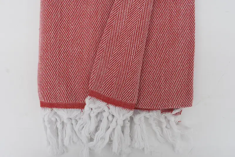 Memorial Gift, Organic cotton peshtemal for spa and beach, 70x40 Cotton Herringbone Towel, Sand-free towel, Quick-dry towel, Best Friend Gift - 4