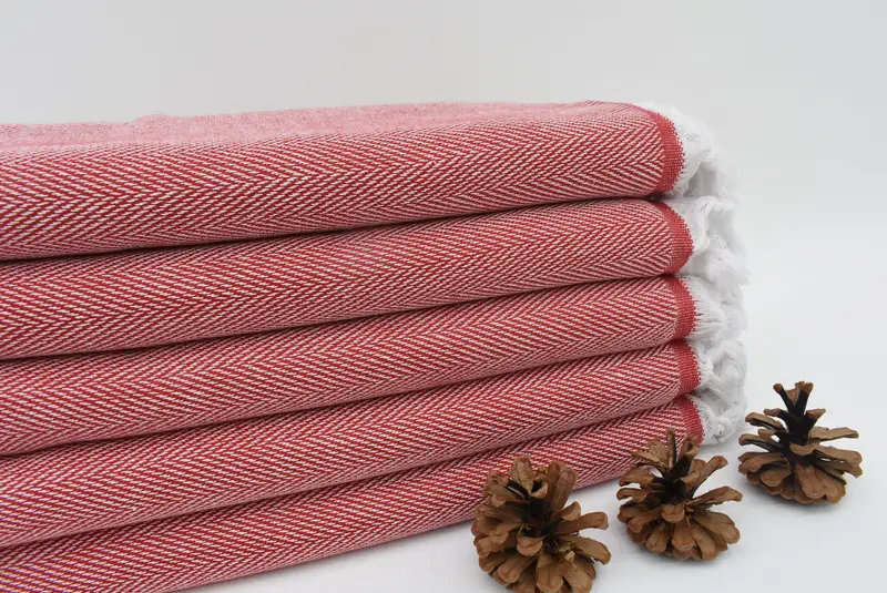 Memorial Gift, Organic cotton peshtemal for spa and beach, 70x40 Cotton Herringbone Towel, Sand-free towel, Quick-dry towel, Best Friend Gift - 2