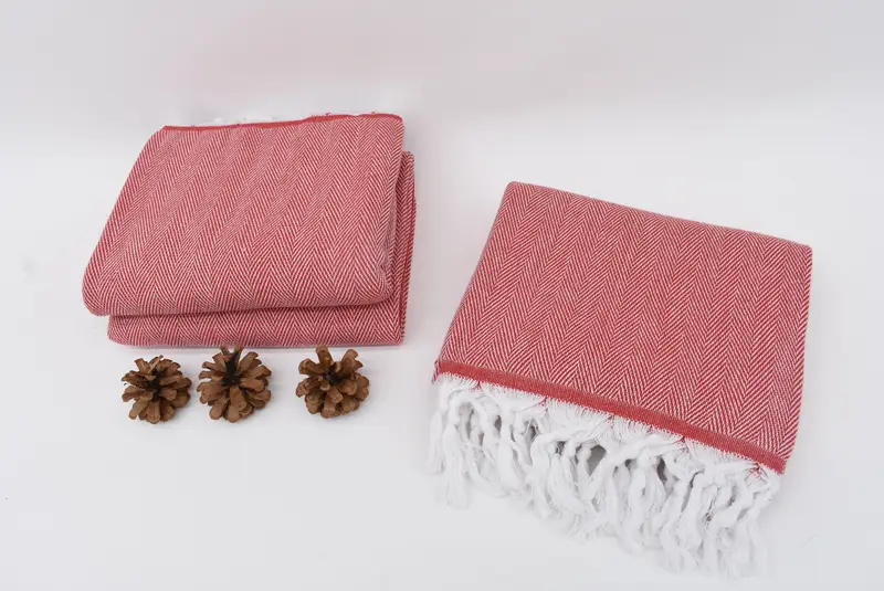 Memorial Gift, Organic cotton peshtemal for spa and beach, 70x40 Cotton Herringbone Towel, Sand-free towel, Quick-dry towel, Best Friend Gift - 7