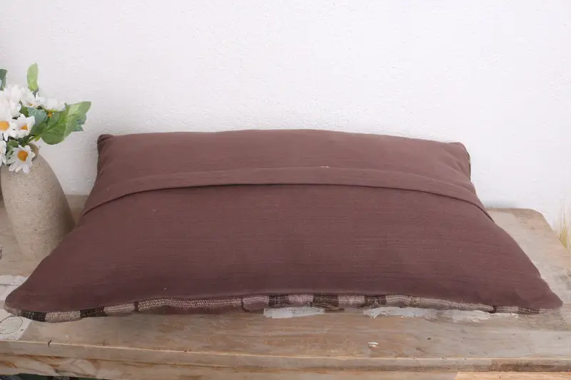 Neutral Throw Cushion Case, Interior Designer Pillow, 12x20 Pink Cushion Cover, Cushion Cover, Pillow for Couch, Ethnic Pillow Sham, Pillow for Sofa - 7