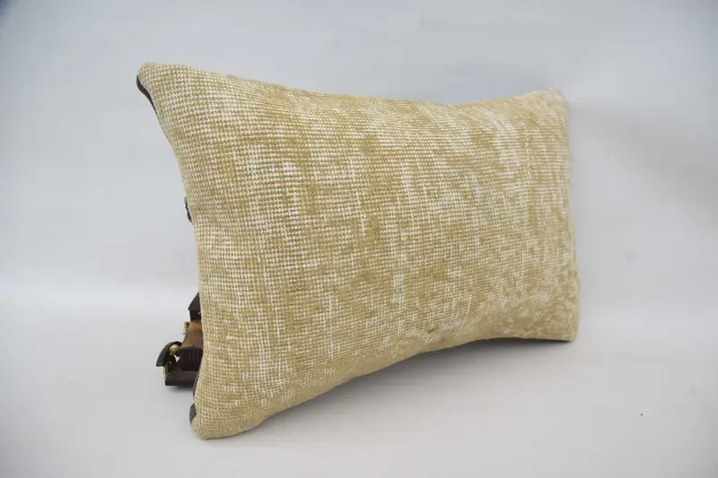 Interior Designer Pillow, Pillow, Kilim Cushion Sham, 16x24 Beige Pillow Case, Vintage Pillow, Knitted Cushion, Oriental Pillow Case - 3