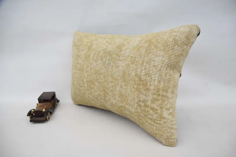 Interior Designer Pillow, Pillow, Kilim Cushion Sham, 16x24 Beige Pillow Case, Vintage Pillow, Knitted Cushion, Oriental Pillow Case - 5