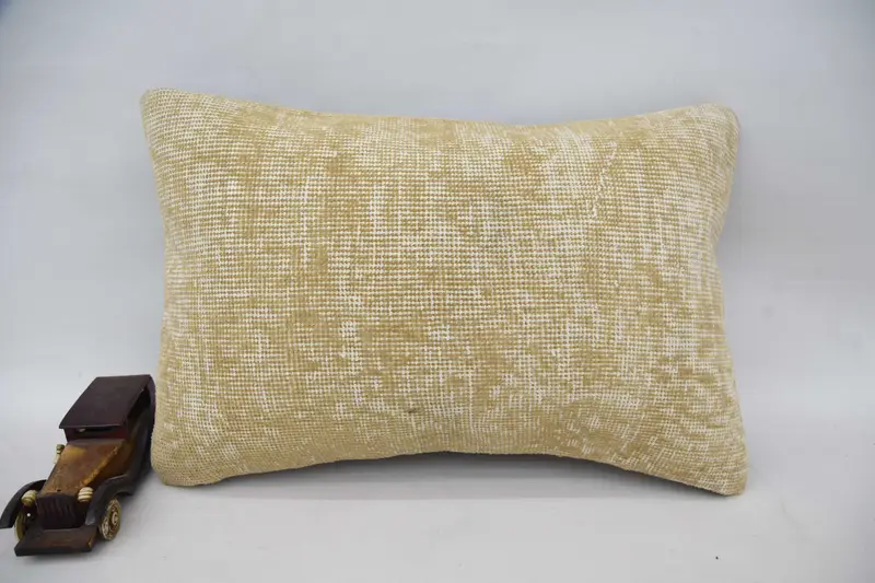 Interior Designer Pillow, Pillow, Kilim Cushion Sham, 16x24 Beige Pillow Case, Vintage Pillow, Knitted Cushion, Oriental Pillow Case - 1