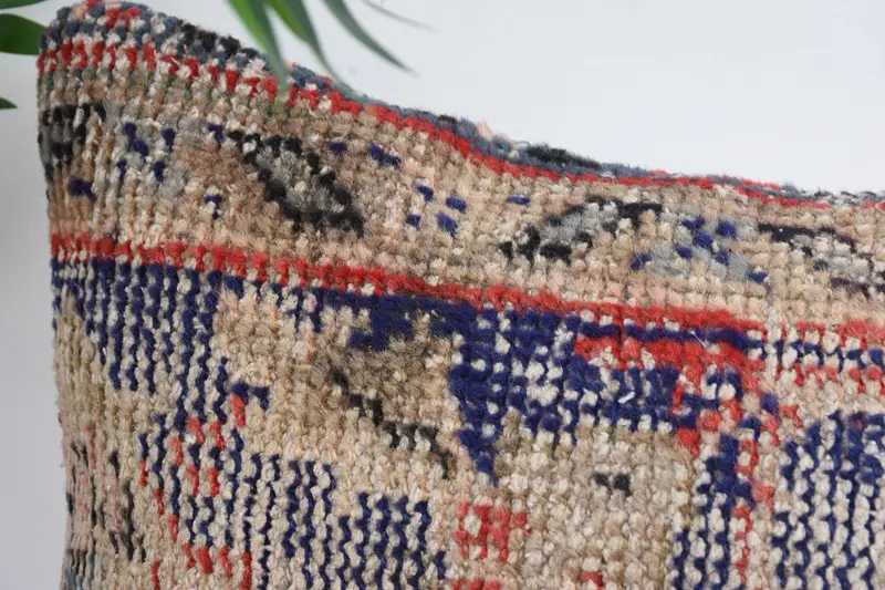Pillow Cover, 12x24 Blue Pillow Case, Vintage Kilim Throw Pillow, Kilim Pillow Cover, Handmade Throw Cushion Cover, Pillow for Couch - 2