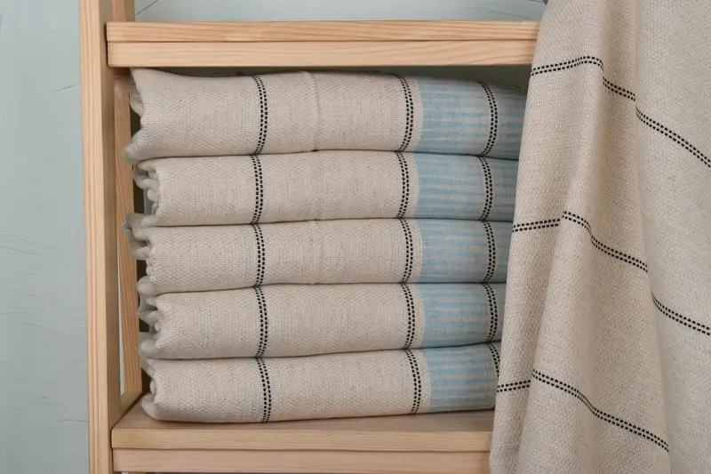 Spa Gift, Gift For Wedding Day, 40x20 Linen Striped Towel, Towel With Name, Summer Towel, Bathroom Towels, Turkish Tea Towel, Monogrammed Hand Towel - 2