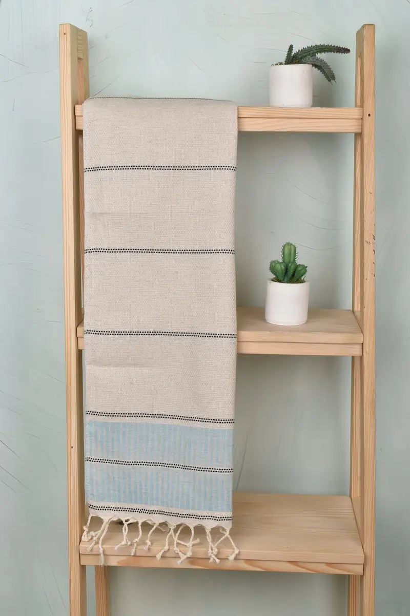 Spa Gift, Gift For Wedding Day, 40x20 Linen Striped Towel, Towel With Name, Summer Towel, Bathroom Towels, Turkish Tea Towel, Monogrammed Hand Towel - 8