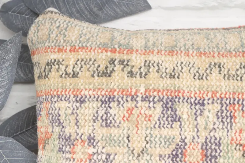 Boho Pillow Sham Cover, Southwestern Cushion Cover, Antique Pillows, 14x14 Blue Pillow Sham, Pillow Sham, Pillow for Sofa, Authentic Cushion Case - 2