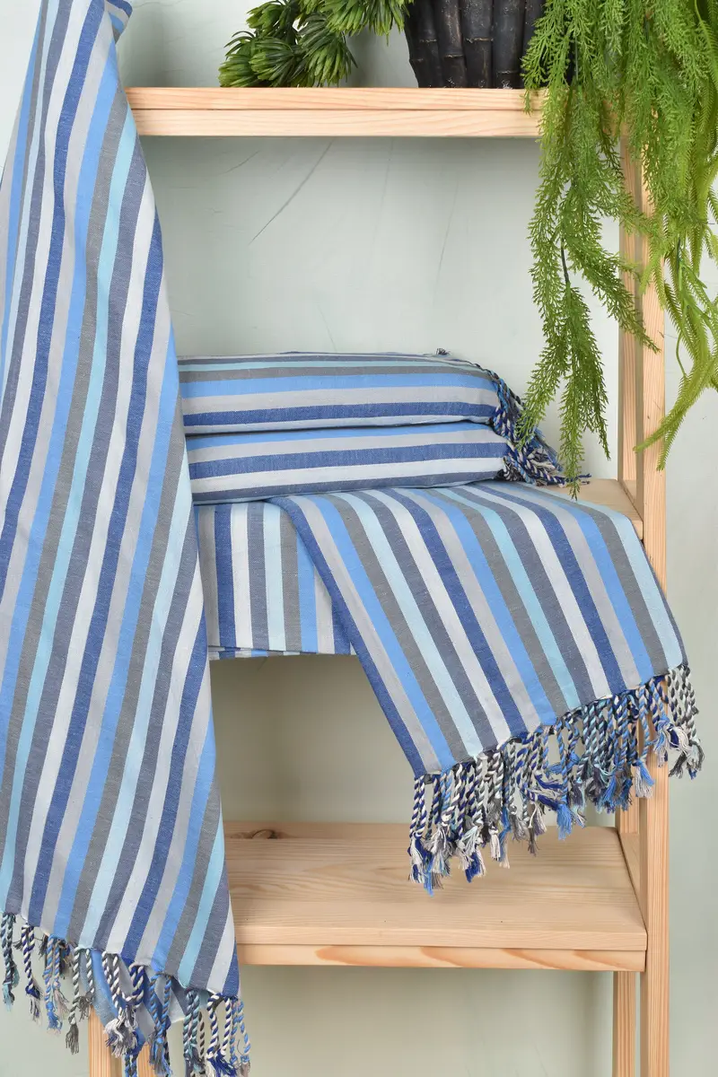 Quick-Dry Beach Towel, Bachelorette Party Favors Beach, Peshtemal Towel USA, Wedding Gifts Towel, 70x36 Cotton Striped Towel, Organic Turkish towel - 6