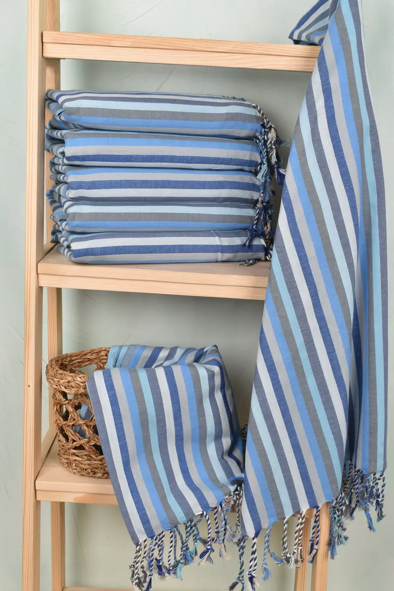 Quick-Dry Beach Towel, Bachelorette Party Favors Beach, Peshtemal Towel USA, Wedding Gifts Towel, 70x36 Cotton Striped Towel, Organic Turkish towel - 3