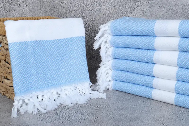 Turkish Beach Towel Monogram, Home Decor Towel, Bachelorette Party Gifts Bridesmaids, Fouta towel, 70x40 Cotton Diamond Towel, Turkish Towel USA - 3