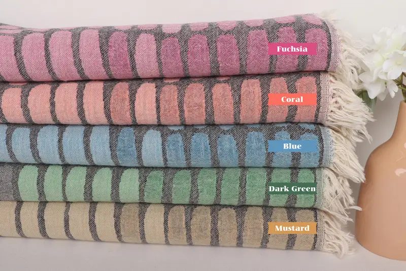 Housewarming Gift, Wedding Towel, 70x40 Cotton Asymmetric Design Towel, Wedding For Favor, Bachelorette Party Gifts, Beach Towel Gift, Cotton towel - 1