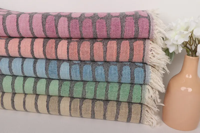 Housewarming Gift, Wedding Towel, 70x40 Cotton Asymmetric Design Towel, Wedding For Favor, Bachelorette Party Gifts, Beach Towel Gift, Cotton towel - 2