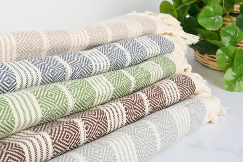 70x38 Cotton Diamond Towel, Peshtemal Towel, Custom monogram Turkish beach towel USA, Wedding Favors, Bachelorette Party Gift, Baby Boy Gift - 3