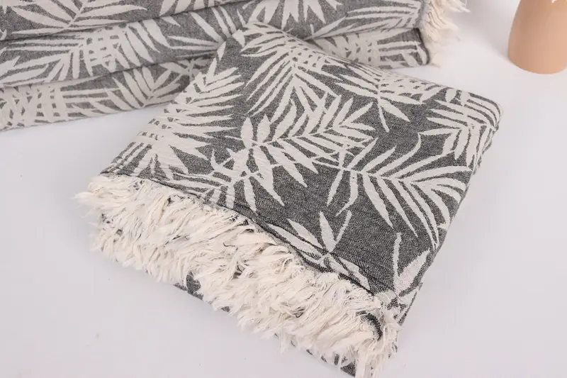 Custom Blanket, Birthday Gift, Family Gift Basket, Halloween Blanket, Bachelorette Gifts, Personalized Blanket, 100x80 Cotton Floral Patterned Towel - 5