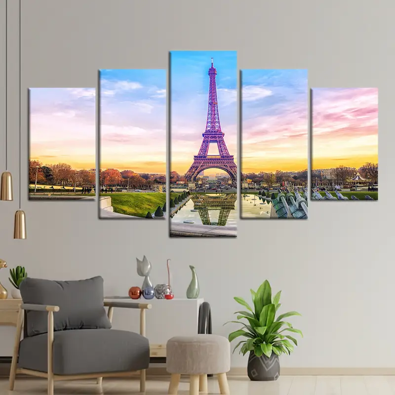 Paris Wall Art, Eiffel Tower Canvas, France Landscape Print, Paris Landscape Wall Art, Eiffel Tower Landscape, Eiffel Lover Gift, Home Decor - 6