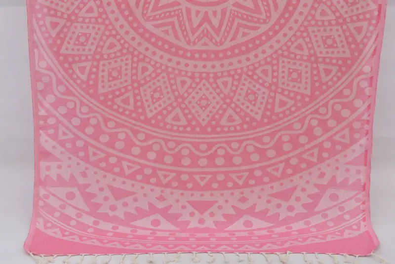 70x40 Cotton Round Pattern Towel, Wedding Favors, Absorbent Turkish towel, Monogram Turkish Towel, Xmas Gifts, Turkish fouta towel for outdoor use - 1