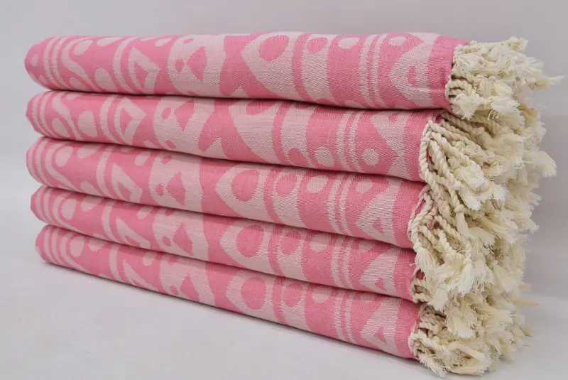 70x40 Cotton Round Pattern Towel, Wedding Favors, Absorbent Turkish towel, Monogram Turkish Towel, Xmas Gifts, Turkish fouta towel for outdoor use - 2