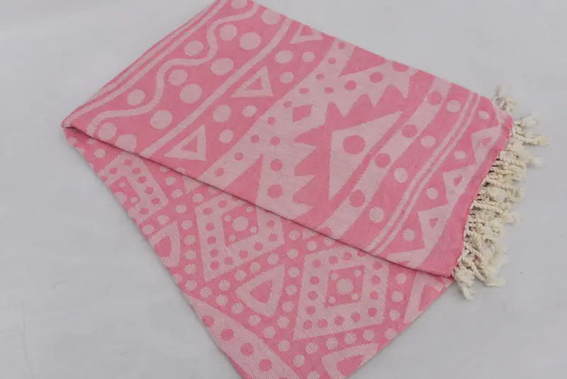 70x40 Cotton Round Pattern Towel, Wedding Favors, Absorbent Turkish towel, Monogram Turkish Towel, Xmas Gifts, Turkish fouta towel for outdoor use - 5