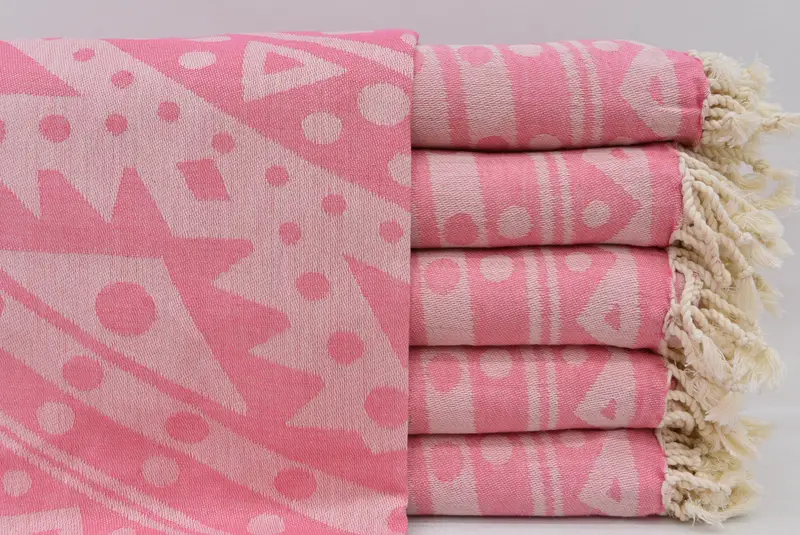 70x40 Cotton Round Pattern Towel, Wedding Favors, Absorbent Turkish towel, Monogram Turkish Towel, Xmas Gifts, Turkish fouta towel for outdoor use - 4
