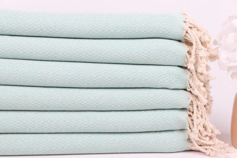 70x40 Cotton Diamond Towel, Gift For Wedding Day, Sand-free towel, Personalised Gift, Housewarming Gift, Peshtemal Towel, Monogram Beach Towel - 3