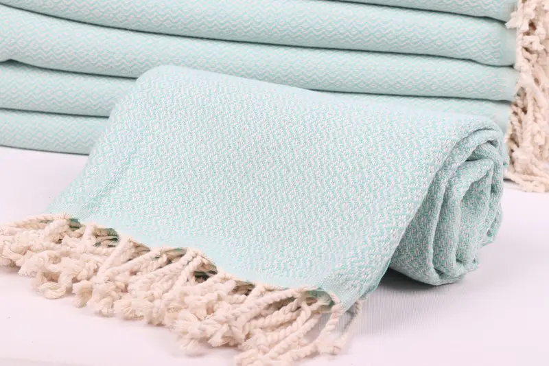 70x40 Cotton Diamond Towel, Gift For Wedding Day, Sand-free towel, Personalised Gift, Housewarming Gift, Peshtemal Towel, Monogram Beach Towel - 4