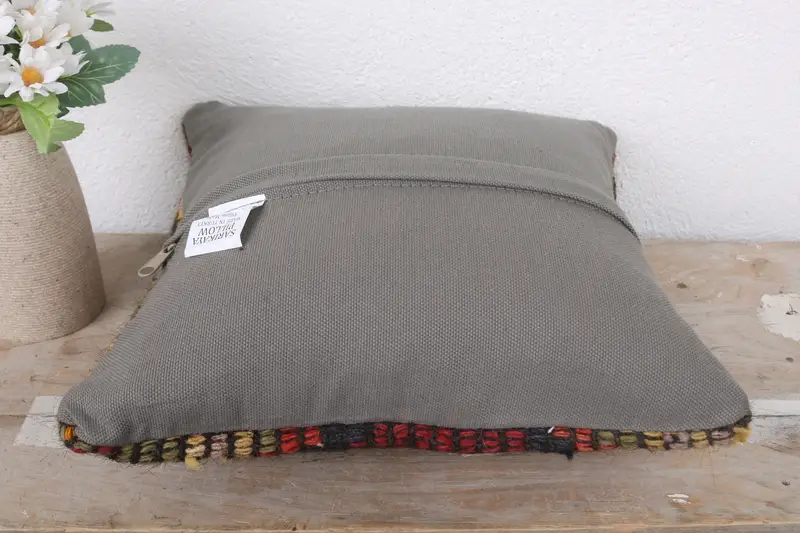 Interior Designer Pillow, 12x12 Red Cushion, Bohemian Cushion Pillow, Kilim Pillow Cover, Pillow Sham, Kilim Pillow, Morroccon Kilim Cushion Cushion - 7