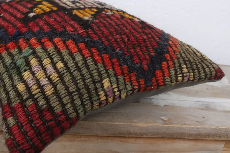 Interior Designer Pillow, 12x12 Red Cushion, Bohemian Cushion Pillow, Kilim Pillow Cover, Pillow Sham, Kilim Pillow, Morroccon Kilim Cushion Cushion - 6