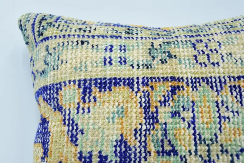 Antique Pillows, 18x18 Blue Cushion Cover, Pillow for Sofa, Kilim Pillow Cover, Cushion Case, Outdoor Bolster Pillow Sham, Meditation Pillow Cover - 2