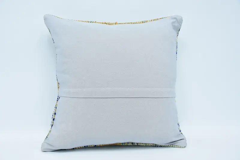 Antique Pillows, 18x18 Blue Cushion Cover, Pillow for Sofa, Kilim Pillow Cover, Cushion Case, Outdoor Bolster Pillow Sham, Meditation Pillow Cover - 6