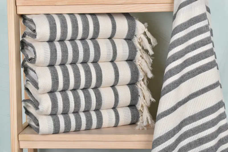 Custom Bath Towel, Custom Beach Towel, Bachelorette Party Gifts, Housewarming Gift, Hammam towel, Best Friend Gift Ideas, 70x34 Cotton Striped Towel - 2