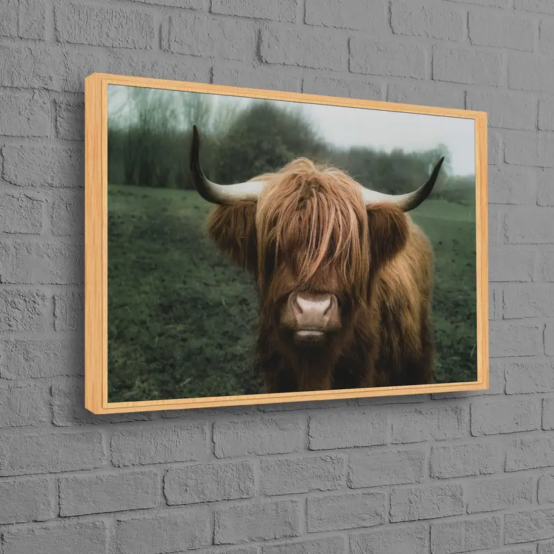 トレンディな農家のキャンバス: 男の洞窟の装飾のためのかわいい牛のアート