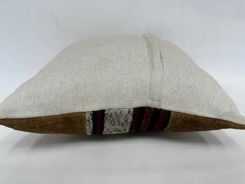 Home Decor Pillow, Garden Cushion Case, 18x18 Brown Pillow Cover, Turkish Kilim Pillow, Cushion, Turkish Rugs Cushion Cover, Turkish Pillow - 7