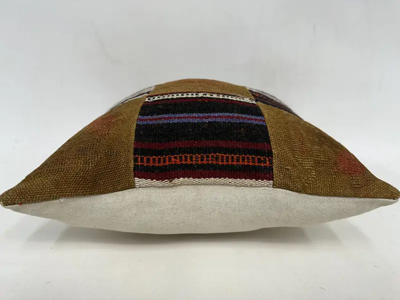 Home Decor Pillow, Garden Cushion Case, 18x18 Brown Pillow Cover, Turkish Kilim Pillow, Cushion, Turkish Rugs Cushion Cover, Turkish Pillow - 5