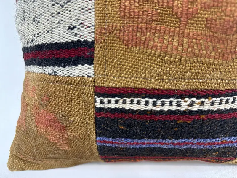 Home Decor Pillow, Garden Cushion Case, 18x18 Brown Pillow Cover, Turkish Kilim Pillow, Cushion, Turkish Rugs Cushion Cover, Turkish Pillow - 2