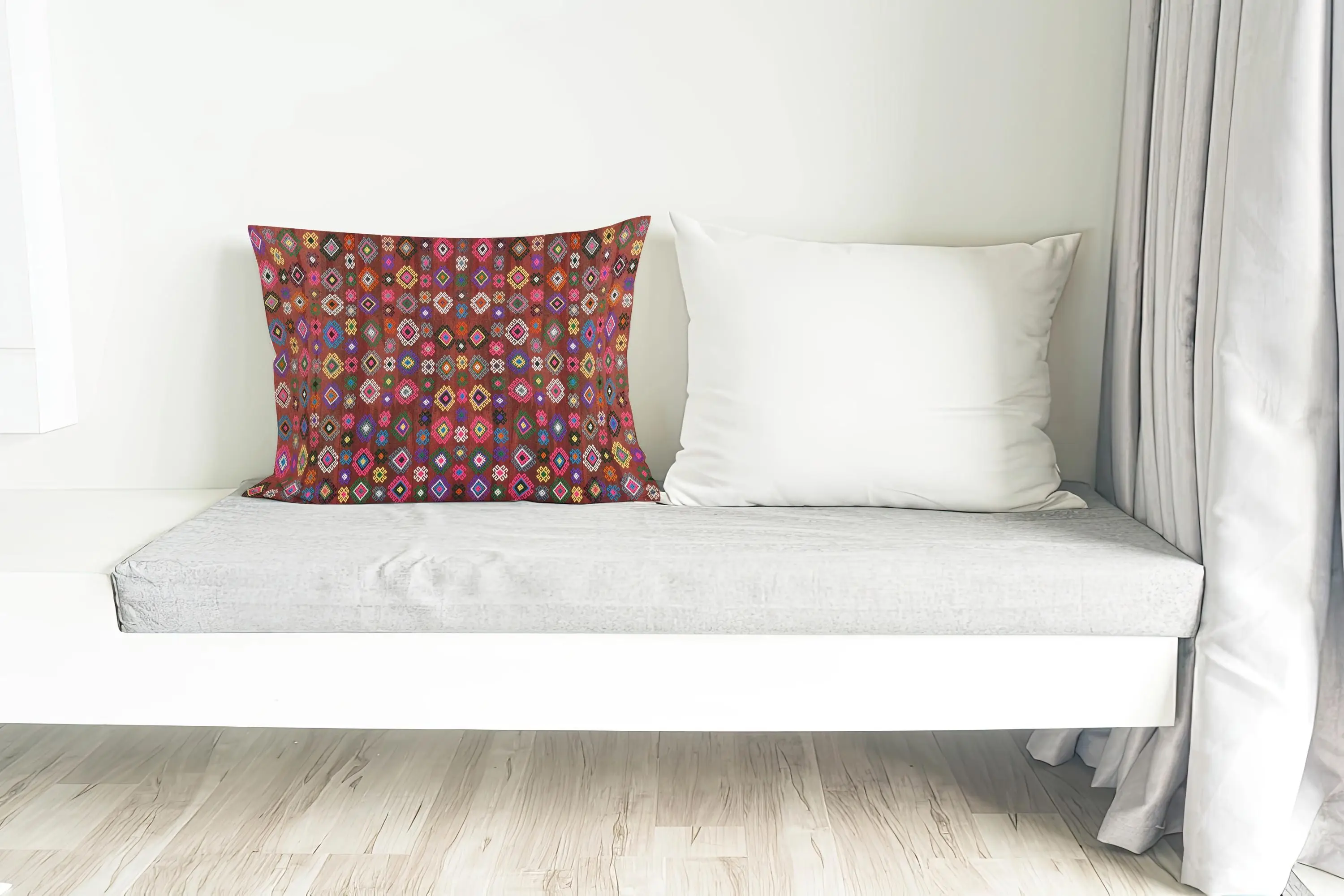 Minimal Kilim Print Pillow: Modern Home Accent with Comfort - 1