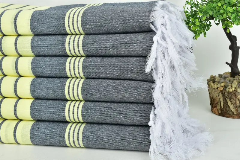 Organic towel, Florida Bachelorette Party Favors, Beach Towel Bulk, Bridesmaid Gifts Personalized, Custom Wedding Gift, 68x36 Cotton Striped Towel - 3