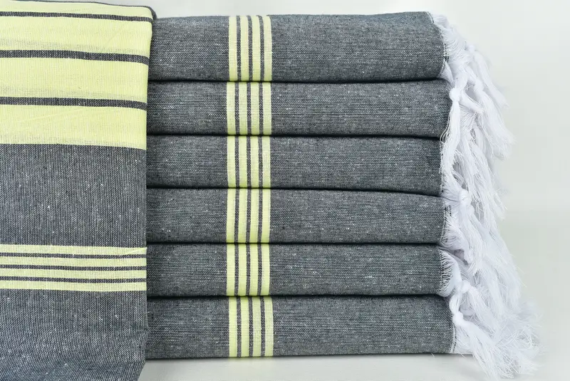 Organic towel, Florida Bachelorette Party Favors, Beach Towel Bulk, Bridesmaid Gifts Personalized, Custom Wedding Gift, 68x36 Cotton Striped Towel - 1