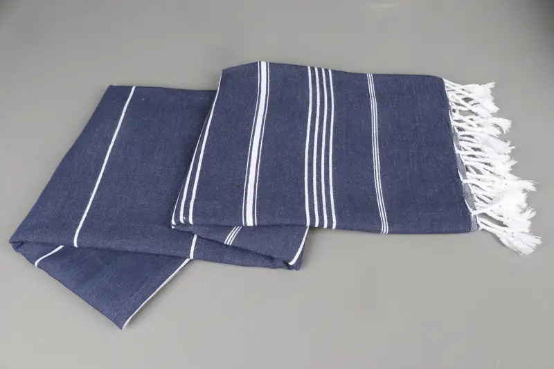 Unique Wedding Gift, Gift For Him, 70x40 Cotton Striped Towel, Bridesmaid Favors, Handmade Gift, Sand-Resistant Peshtemal, Monogram Beach Towel - 7