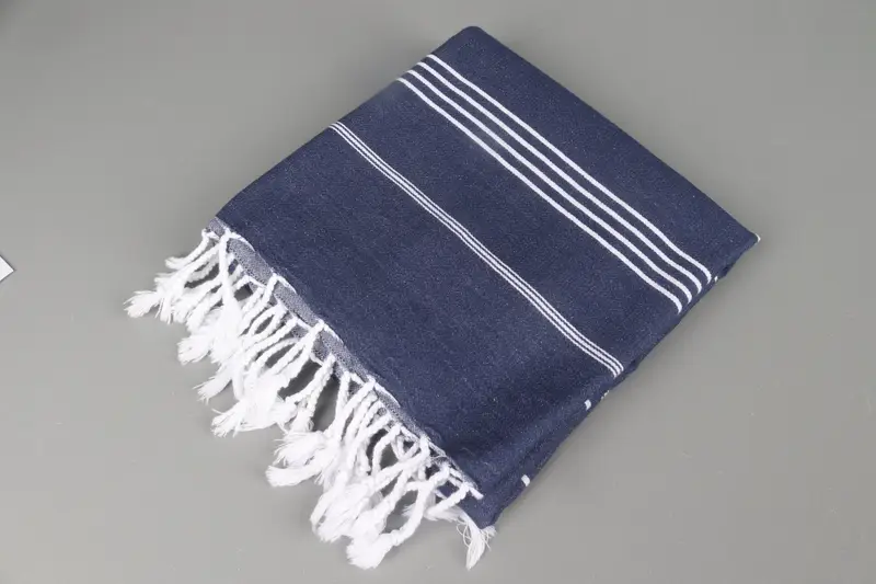 Unique Wedding Gift, Gift For Him, 70x40 Cotton Striped Towel, Bridesmaid Favors, Handmade Gift, Sand-Resistant Peshtemal, Monogram Beach Towel - 6