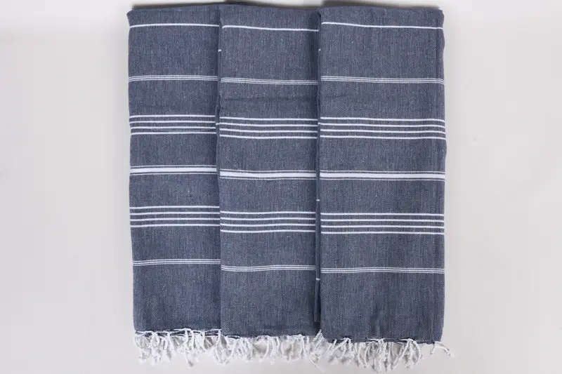 Woven Throw Blanket, Bachelorette Party Favors, Organic Throw, Wedding Favors, Beach Blanket, 88x60 Cotton Striped Towel, Beach Theme Wedding Gift - 8