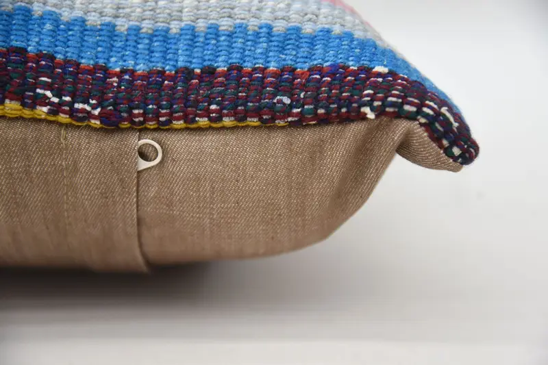12x20 Blue Pillow, Boho Chic Cushion, Pillow, Handmade Kilim Cushion, Kilim Cushion Sham, Home Decor Pillow, Morroccon Kilim Cushion Pillow Case - 5