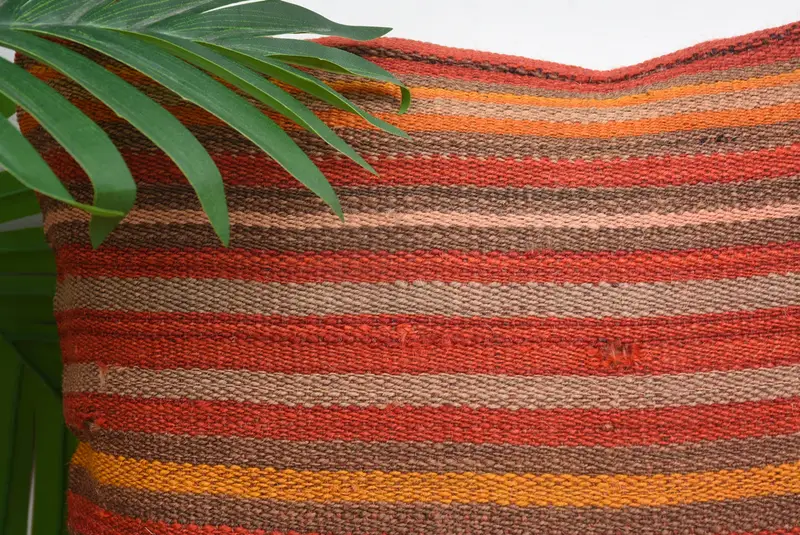 Art Deco Cushion Cover, Home Decor Pillow, Pillow Sham, 12x12 Red Pillow, Floor Pillow Case, Vintage Pillow, Vintage Kilim Pillow - 2