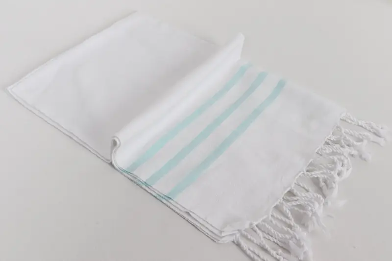 Wedding Favors, Organic Towel, Small Bath Towels, Monogram Kitchen Towel, Personalized Home Gift Wedding, Christmas Gift, 40x24 Cotton Striped Towel - 6