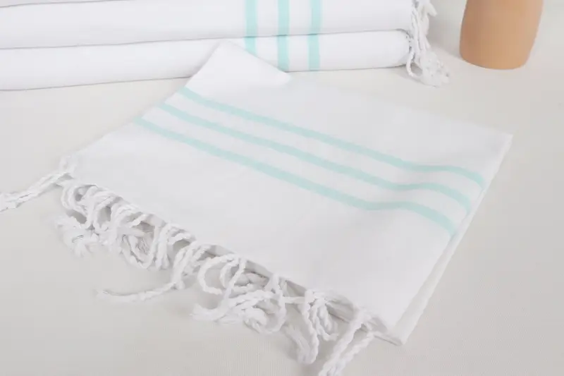 Wedding Favors, Organic Towel, Small Bath Towels, Monogram Kitchen Towel, Personalized Home Gift Wedding, Christmas Gift, 40x24 Cotton Striped Towel - 5