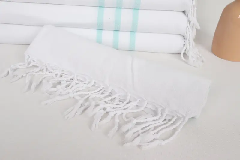 Wedding Favors, Organic Towel, Small Bath Towels, Monogram Kitchen Towel, Personalized Home Gift Wedding, Christmas Gift, 40x24 Cotton Striped Towel - 4