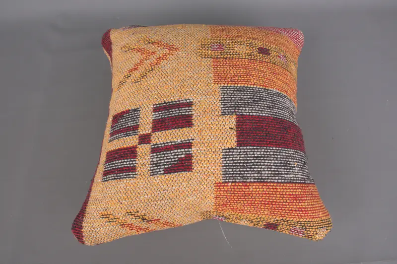 14x14 Red Pillow Cover, Authentic Pillow Case, Pillow Case, Throw Kilim Pillow, Vintage Kilim Throw Pillow, Kilim Pillow, Customized Pillow - 7