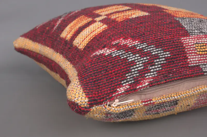 14x14 Red Pillow Cover, Authentic Pillow Case, Pillow Case, Throw Kilim Pillow, Vintage Kilim Throw Pillow, Kilim Pillow, Customized Pillow - 6