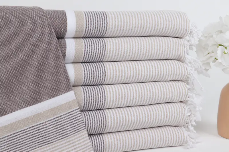 Personalized Home Gift Wedding, Personalized Bridesmaid Gift, Bridal Shower Gifts, Spa Towel, 68x40 Cotton Striped Towel, Wedding Gift, Thin towel - 1